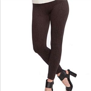 SPANX Chocolate Snake Print Seamless Leggings